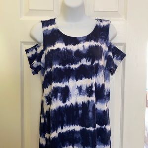 Michael Kors Dresses Michael Kors Womens Tie Dye Cold Shoulder